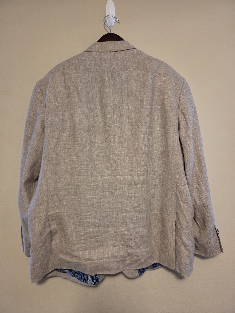 Oak Hill Sport Coat Blazer 2XL 50R/52R Linen Rayon Tan - Picture 4 of 14